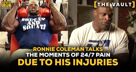 How Ronnie Coleman got injured .
